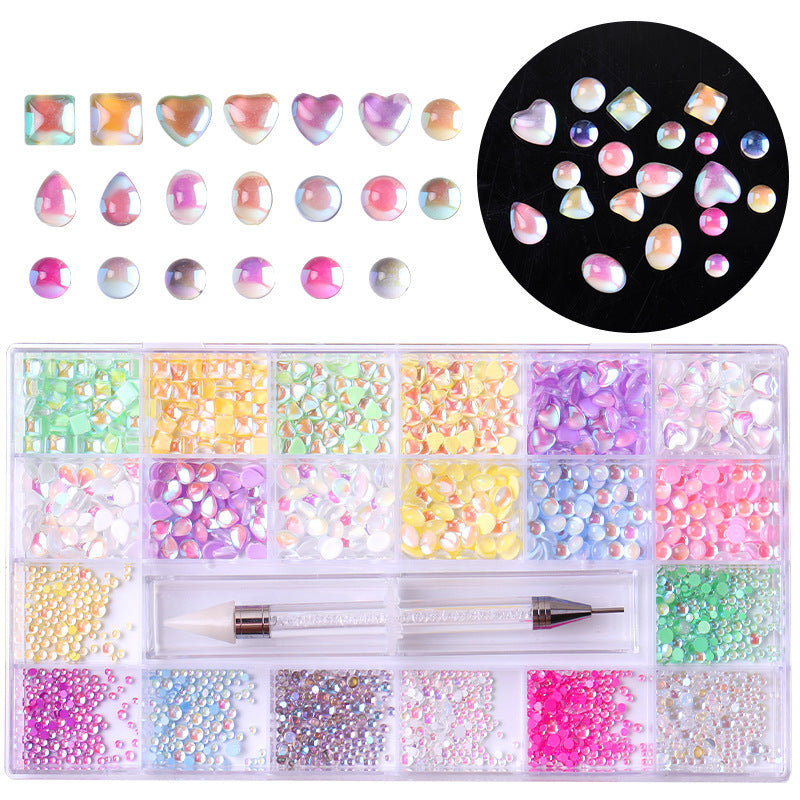 DH053 Multi-color water-drop-style rhinestone set