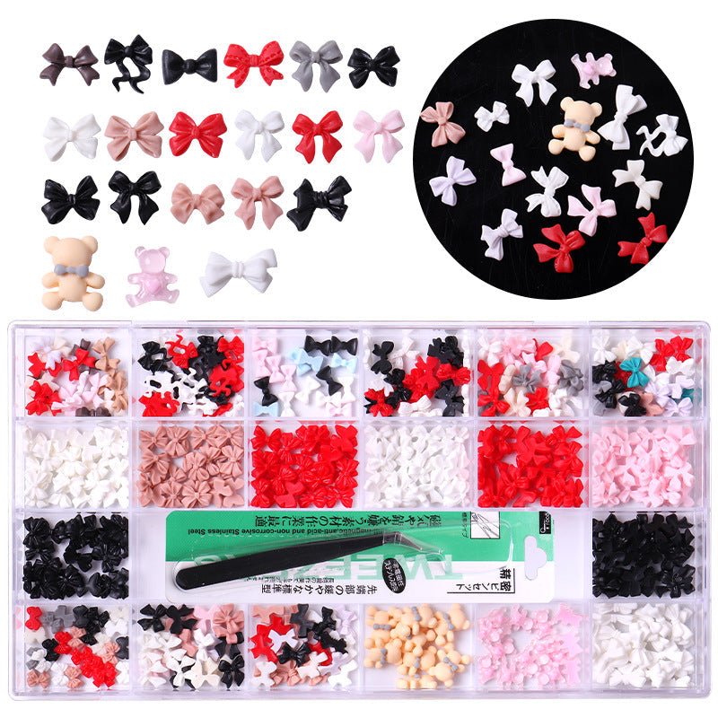 DH054 Multi-style resin bows for nails art design