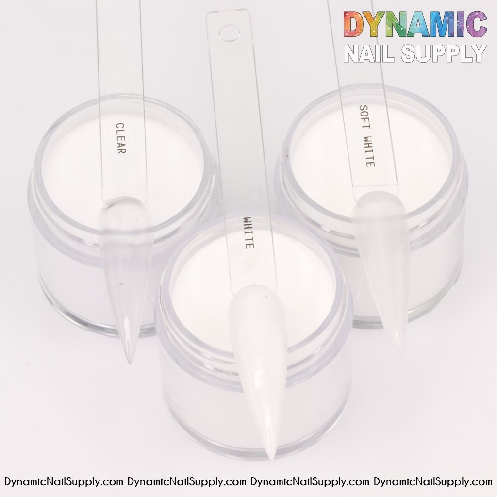 Clear / White / Soft White - purified acrylic powder for dipping and sculpting