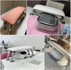 (Super White GC) Leather Armrest with Cushion Pillow for Pedicure Manicure (Reposabrazos Para Manicura)