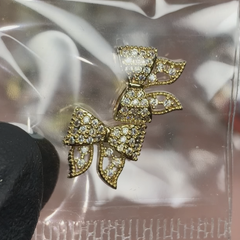 2 pcs Luxury Bow shape Charm for Nails Art Design (Rhinestone Engraved)
