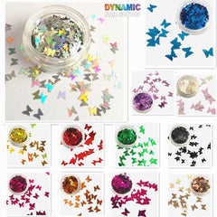 Butterfly Glitter - Set of 12 colors glitter for nails art design
