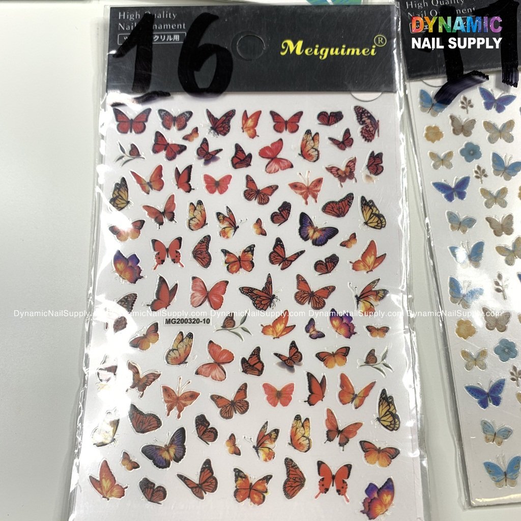 Butterfly stickers for nails art design