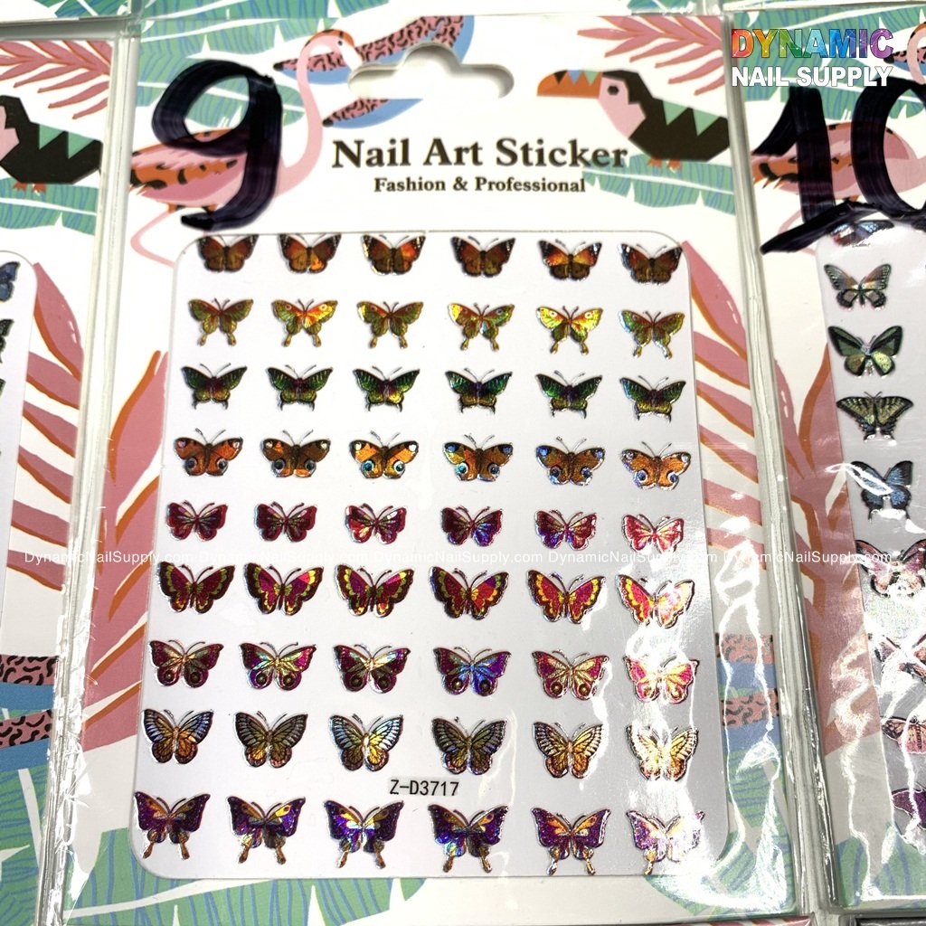 Butterfly stickers for nails art design