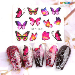 24 sheets / 1 pack of Butterfly Water Decals - 3D Nail Art Decoration Decals for Designer