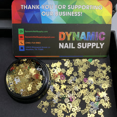 Christmas Metal Sequins for Nail Art Designs