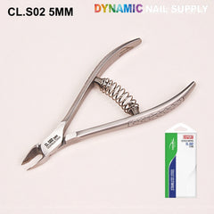 CL.S02 5MM - Professional Cuticle Nippers Spiral Springs Stainless Steel