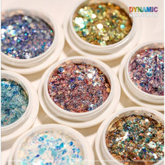 Colorful Iridescent Glitters Set - 8 boxes per set - For Nail Art Designs