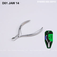D01 - Jaw 14 - Professional Stainless Steel Cuticle Nippers with optimized blade for dead-skin