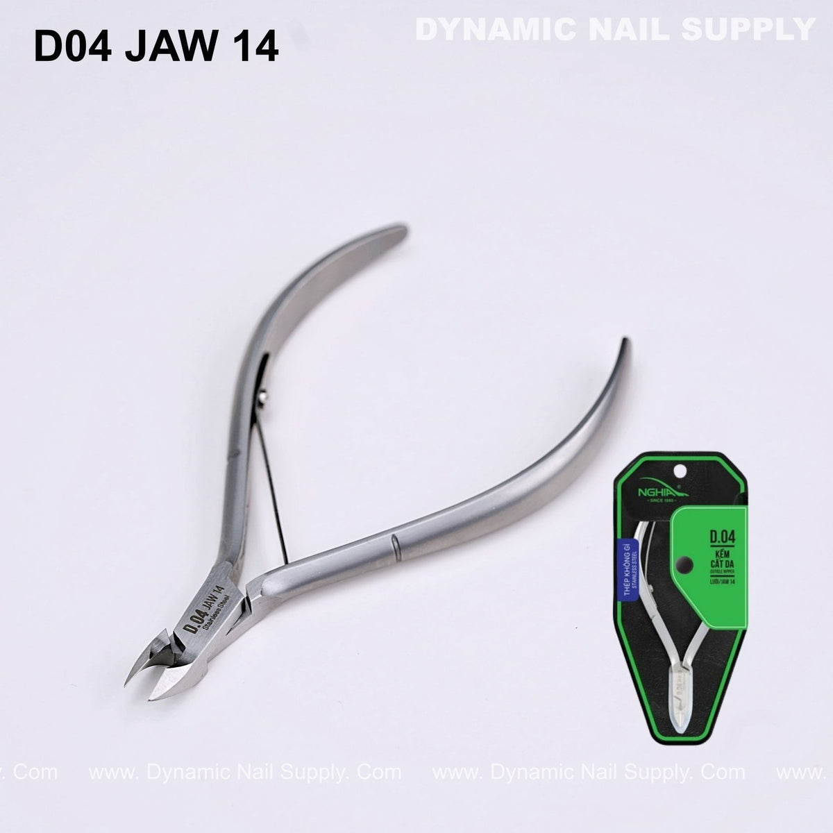D04 - Jaw 14 - Upgraded Stainless Steel Cuticle Nippers – Ultra Sharp Dead- Skin Remover for Manicure & Pedicure