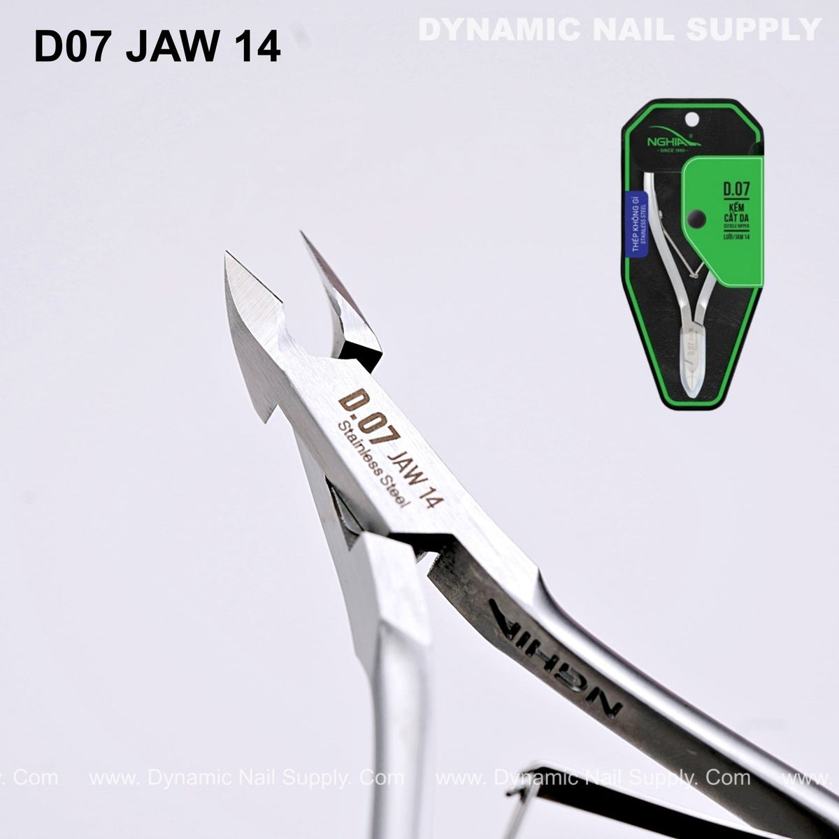 D07 - Jaw 14 - Cuticle Nippers for Nails – Super Fine Jaw Cuticle Clippers with Smooth Spring Action