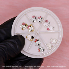 12 pcs 3D Cute Hello Kitty charms for Nails Art Design