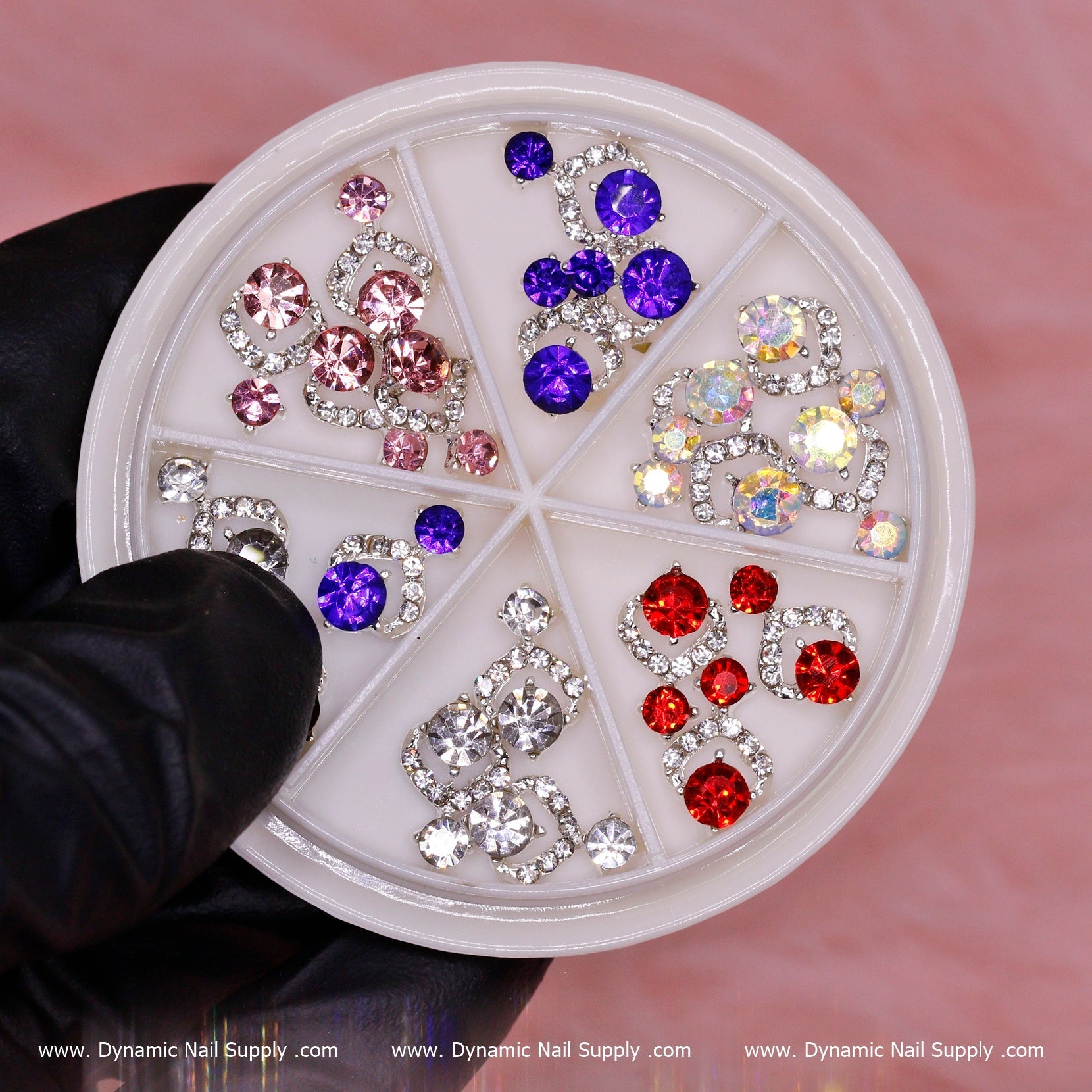 20 pcs Luxury 3D Nail Charms for Christmas design nails (Red, Blue, Pink, AB, Silver)