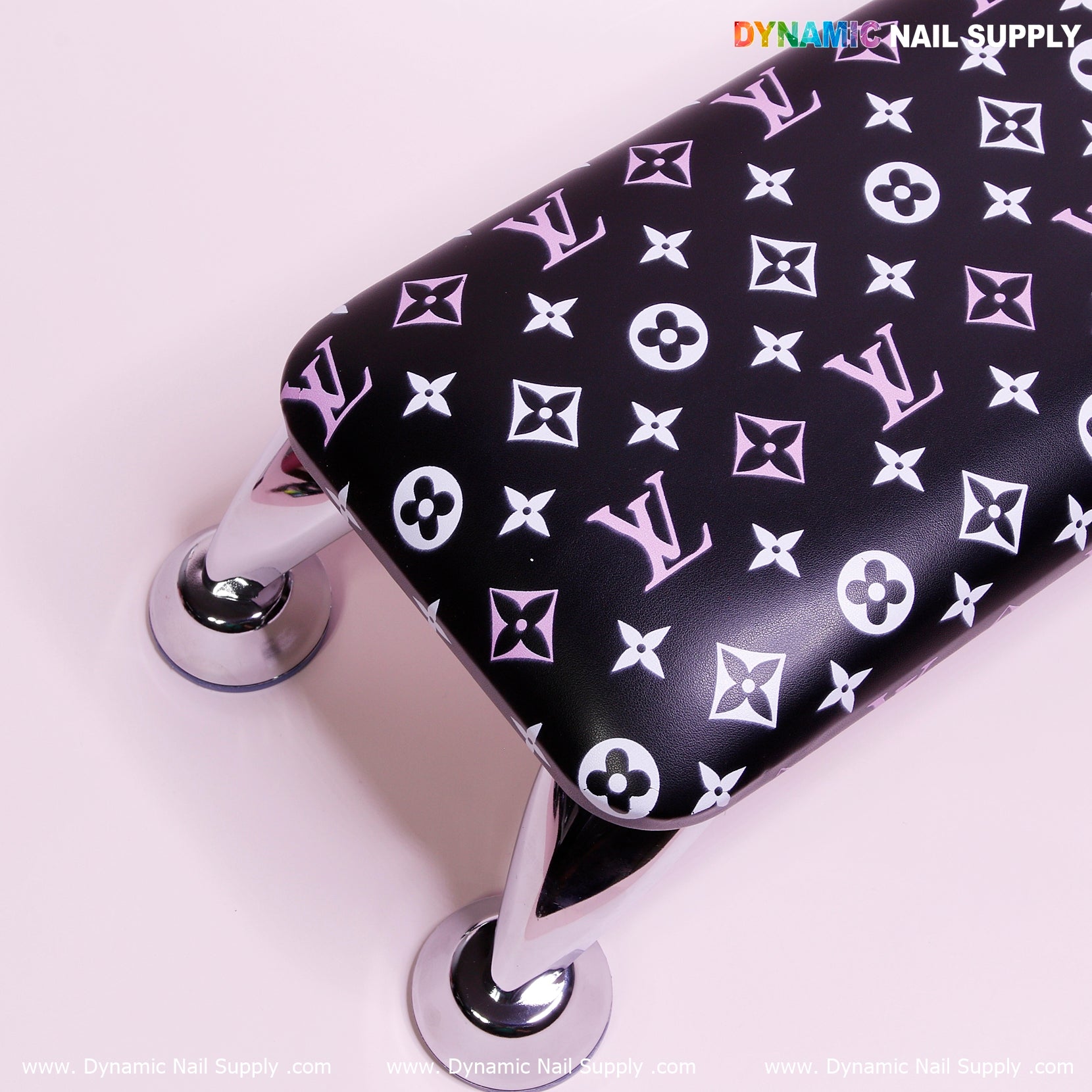 Black LV PU Leather Handrest Armrest for Pedicure and Manicure service (Reposabrazos Para Manicura salon)