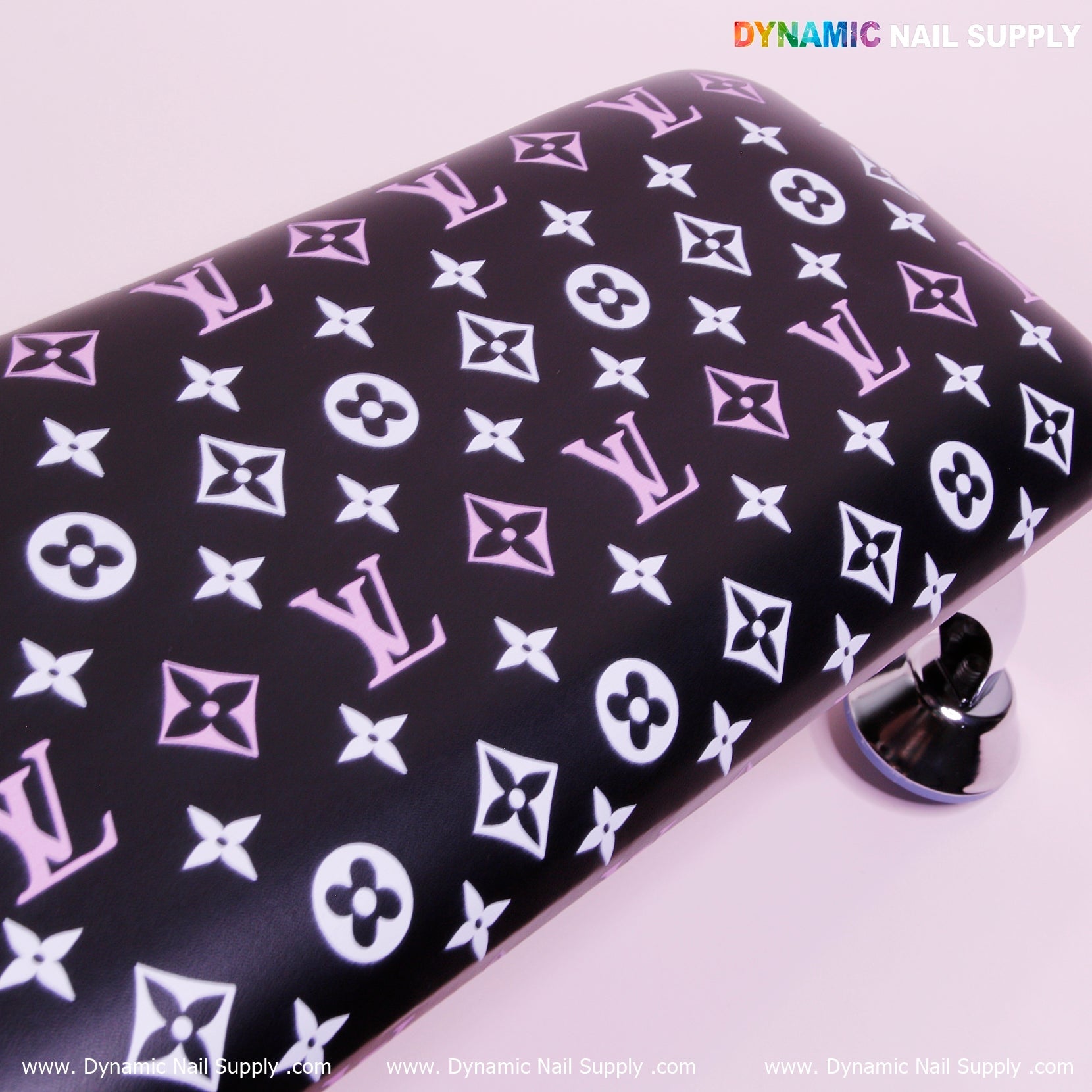 Black LV PU Leather Handrest Armrest for Pedicure and Manicure service (Reposabrazos Para Manicura salon)
