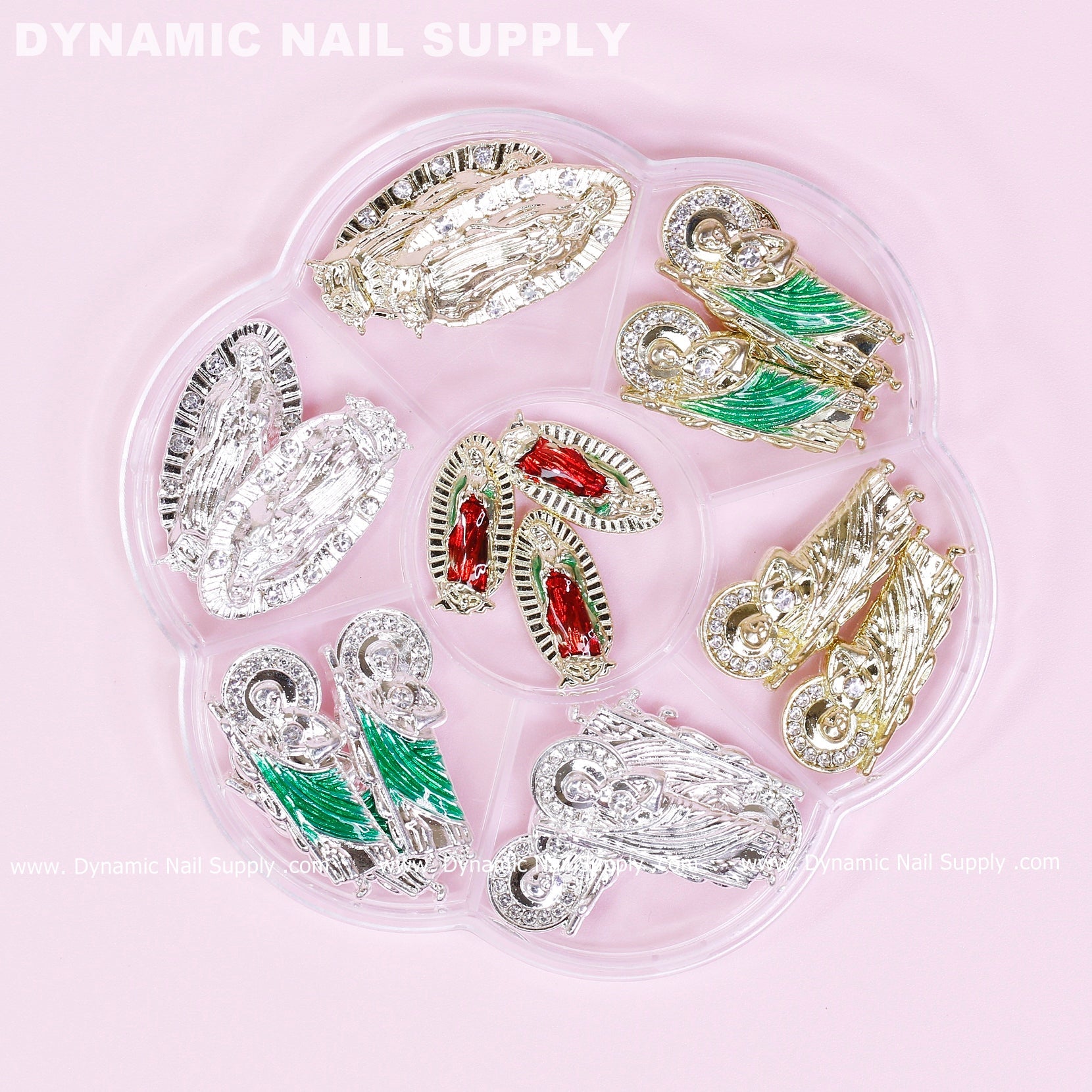 19 pcs Mixed (San Judas / Virgin Mary) Religious Charms for Vintage Nails Art design