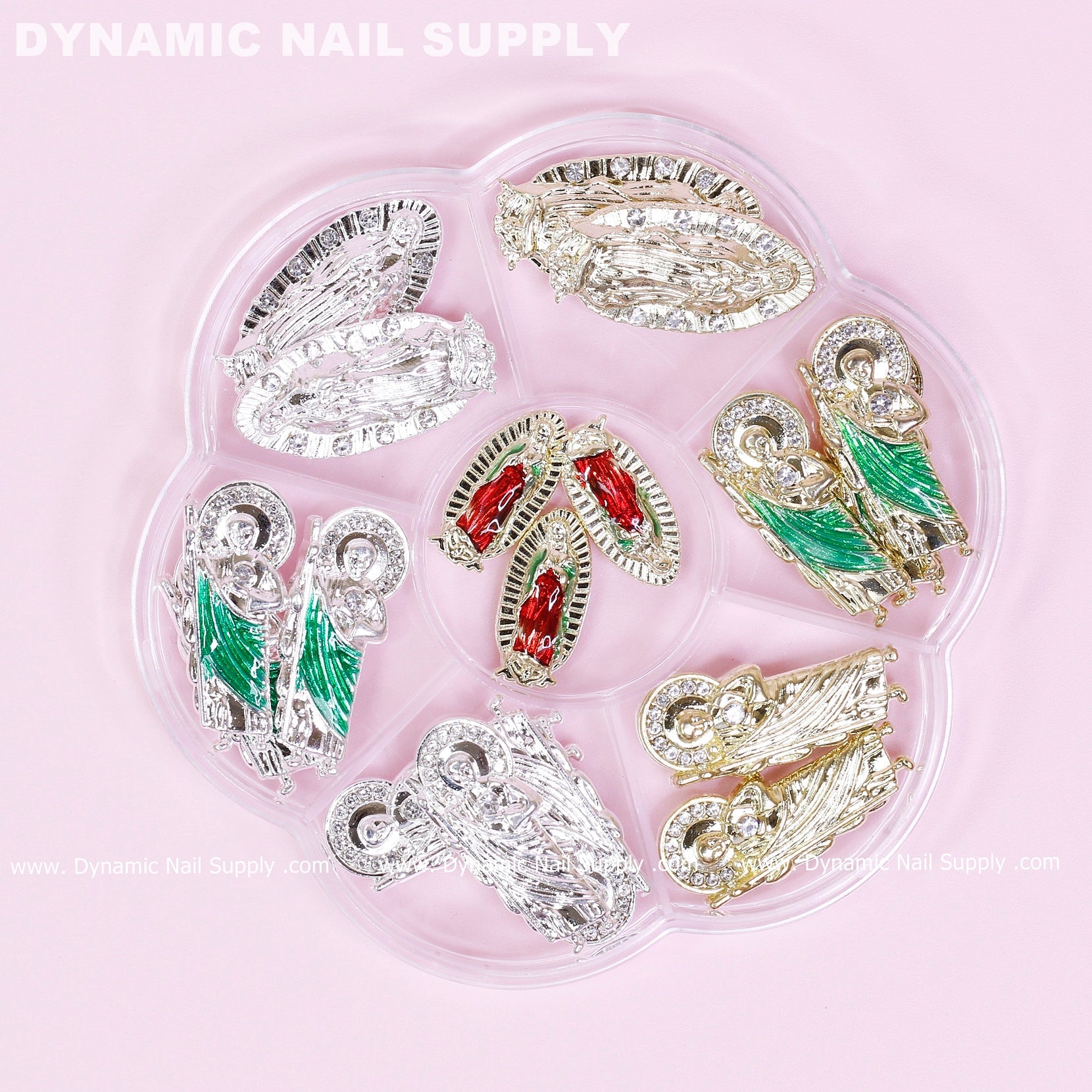 19 pcs Mixed (San Judas / Virgin Mary) Religious Charms for Vintage Nails Art design