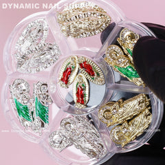19 pcs Mixed (San Judas / Virgin Mary) Religious Charms for Vintage Nails Art design