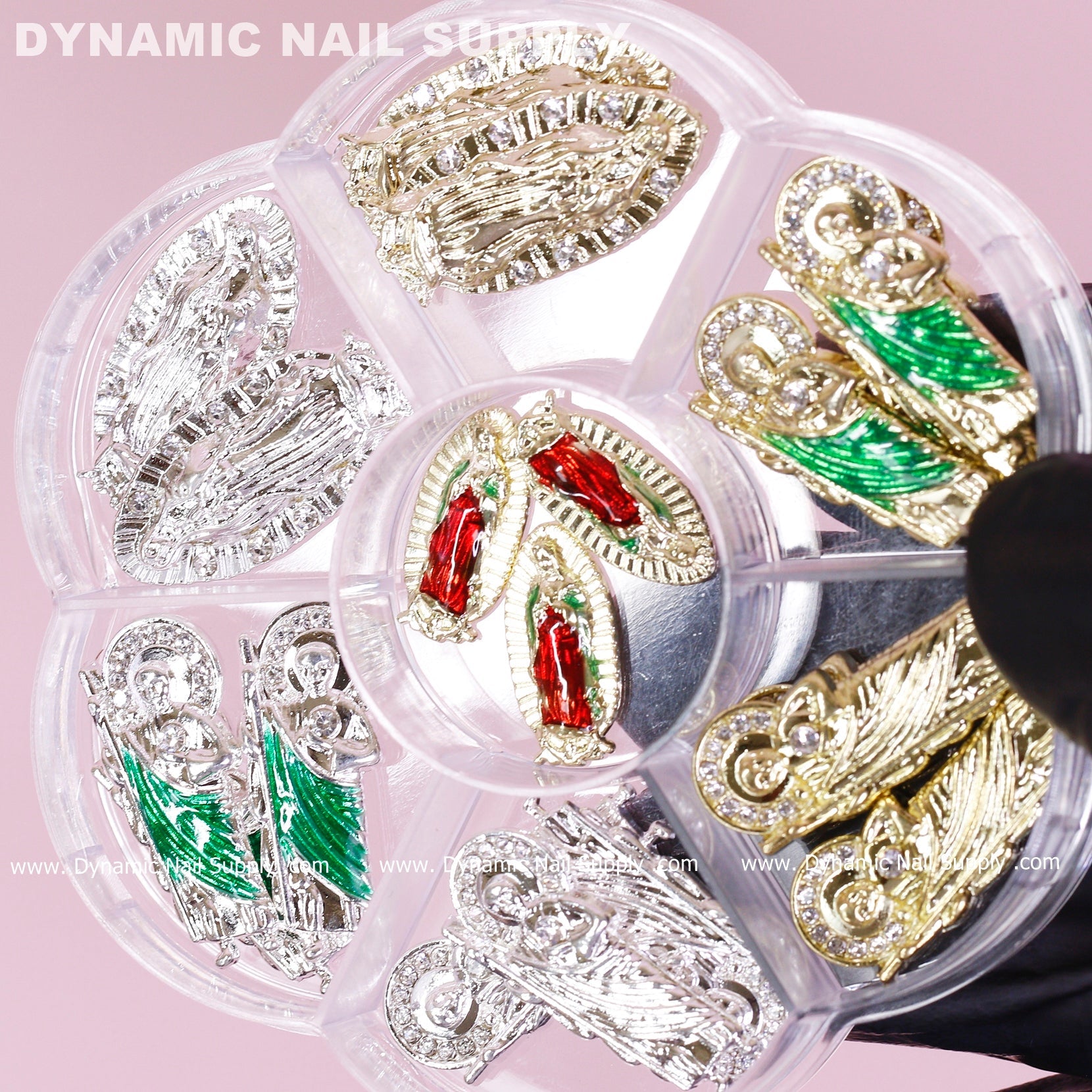 19 pcs Mixed (San Judas / Virgin Mary) Religious Charms for Vintage Nails Art design