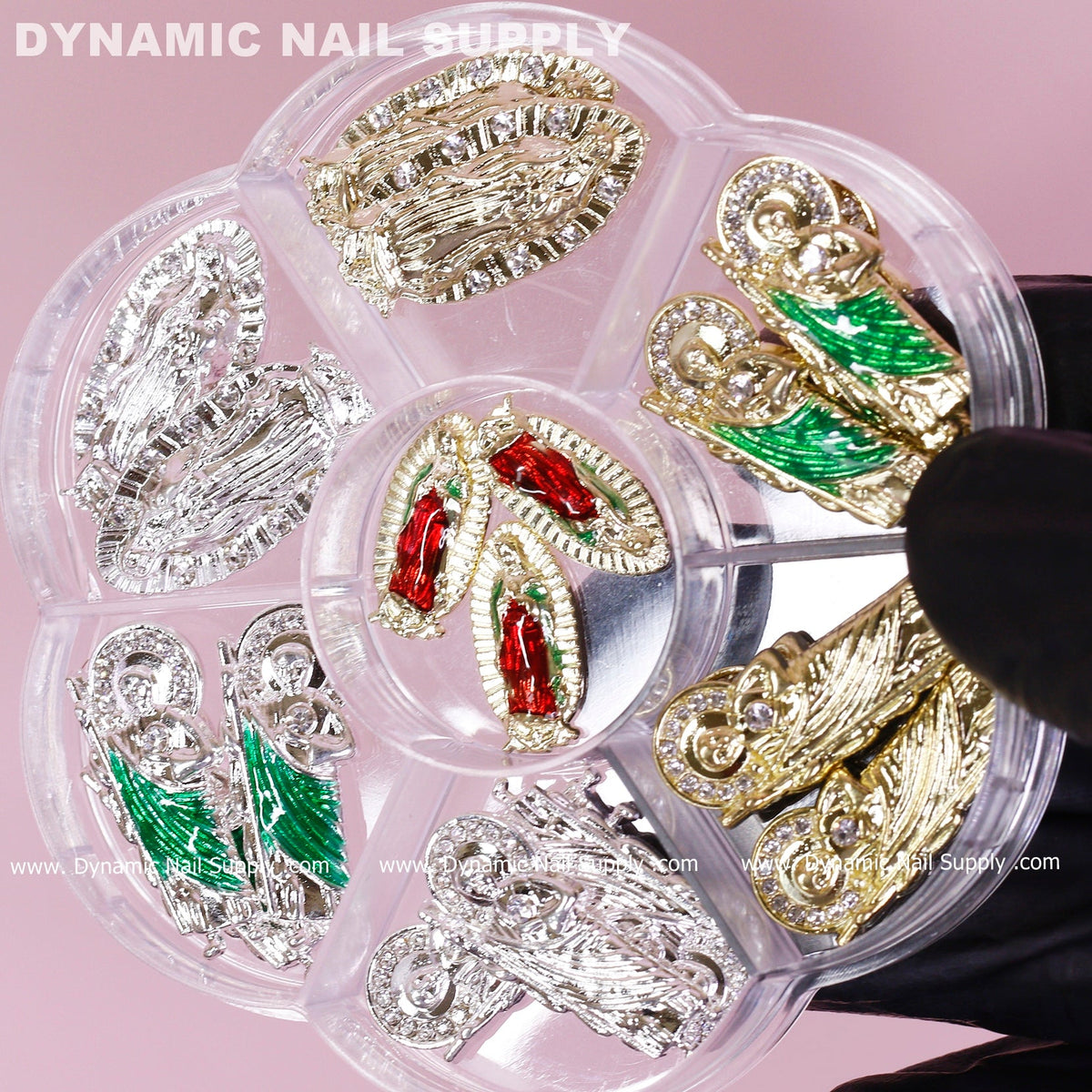 19 pcs Mixed (San Judas / Virgin Mary) Religious Charms for Vintage Nails Art design