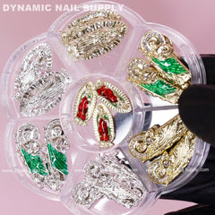 19 pcs Mixed (San Judas / Virgin Mary) Religious Charms for Vintage Nails Art design