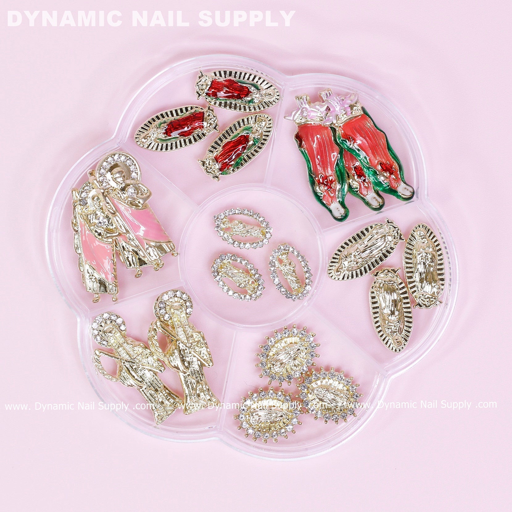 20 pcs Mixed (San Judas / Virgin Mary/Santa Muerte) Religious Charms for Vintage Nails Art design