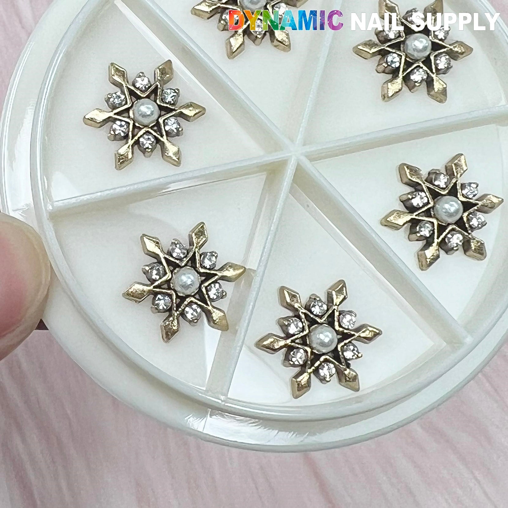 Antique Star Flowers Snowflake Charm for Nails Art Designer