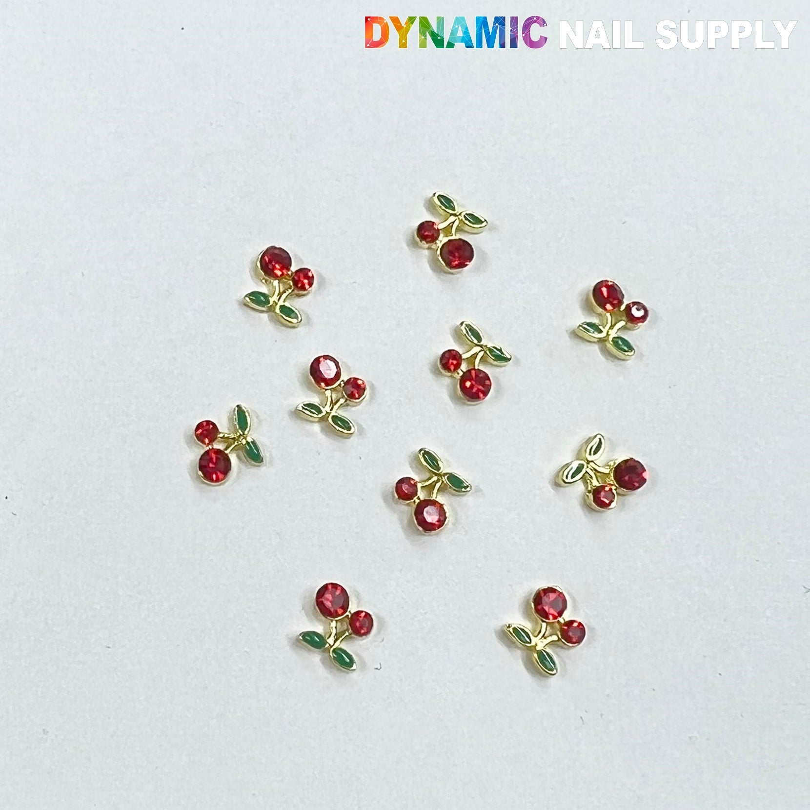 10 pcs Small Red Cherry Charms for Nails Art Designer