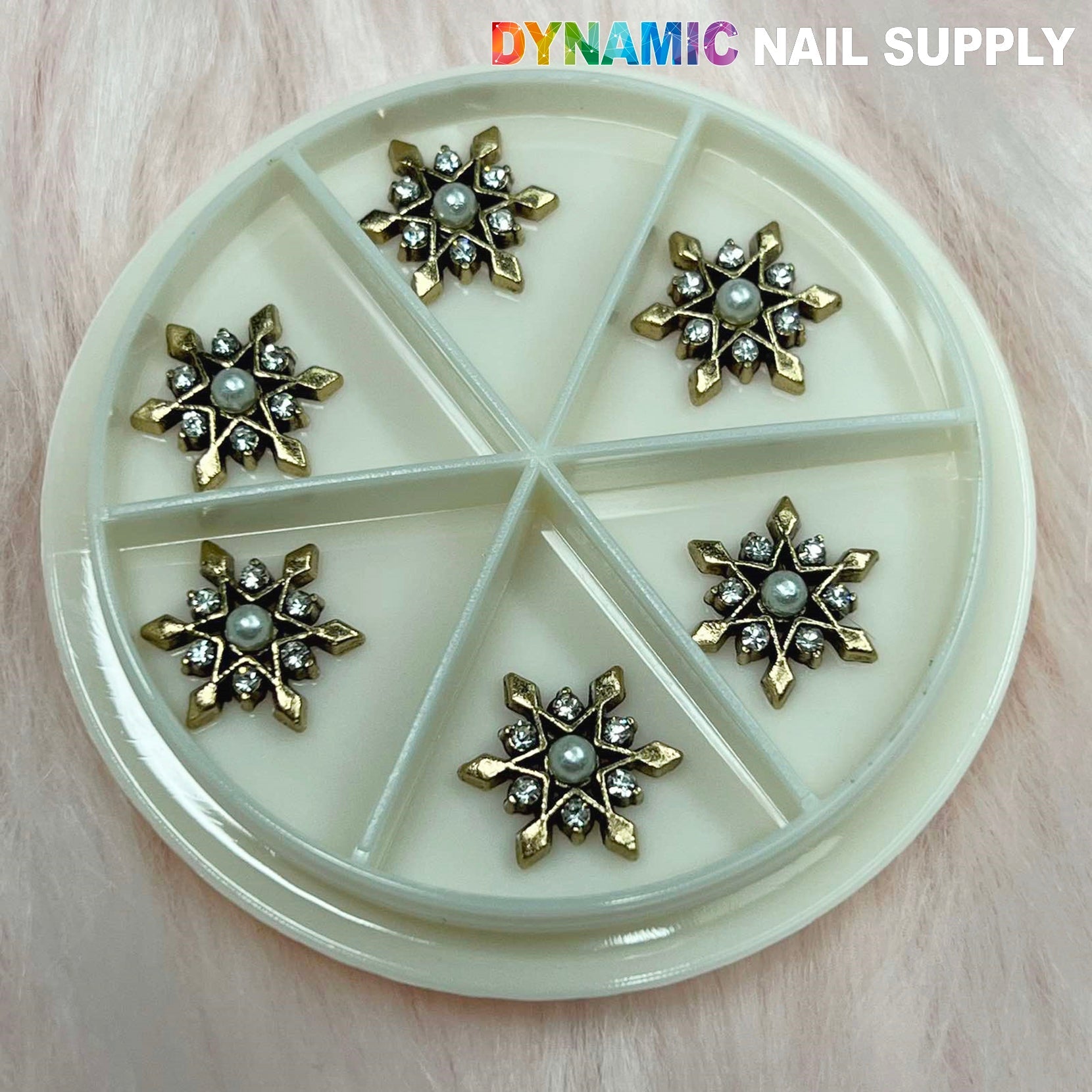 Antique Star Flowers Snowflake Charm for Nails Art Designer
