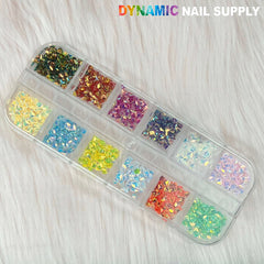 Colorful Iridescent Diamond-shaped glitters