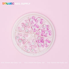 12 pcs of Barbie Girl head nail charms for Nails Designer (Light pink and Hot pink)