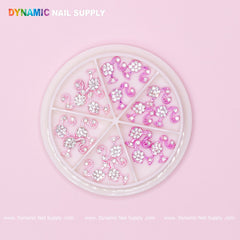 12 pcs of Barbie Girl head nail charms for Nails Designer (Light pink and Hot pink)