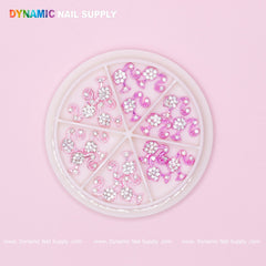 12 pcs of Barbie Girl head nail charms for Nails Designer (Light pink and Hot pink)