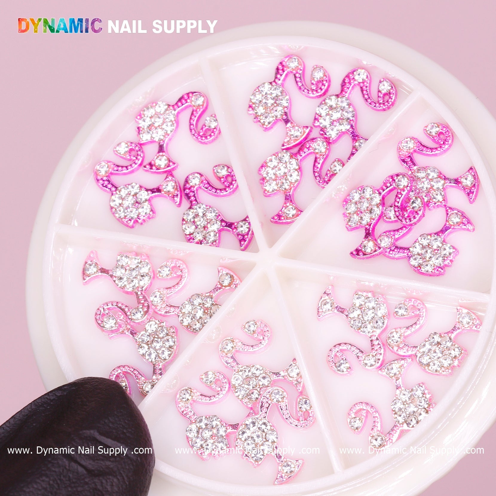 12 pcs of Barbie Girl head nail charms for Nails Designer (Light pink and Hot pink)