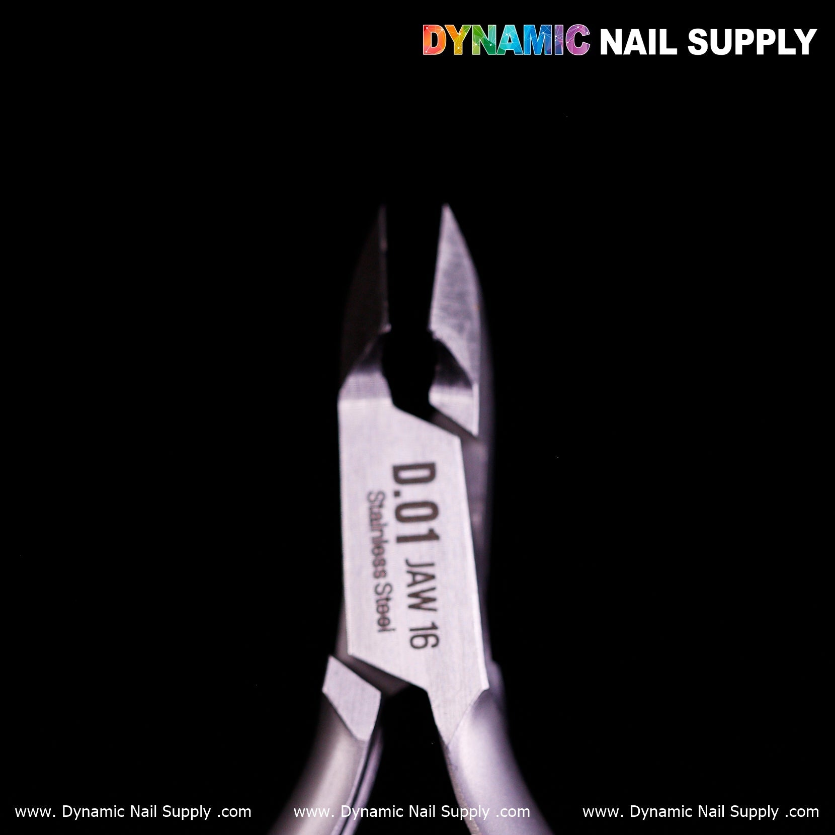 D01 - Jaw 16 - Manicure Stainless Steel Cuticle Nippers with Precision Full Jaw Trimmer Blade