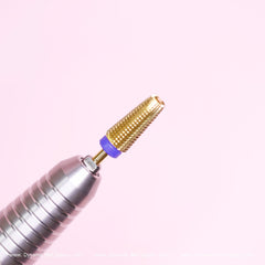 5-in-1 Medium grit Drill Bit (Gold color) - Good for Shaping and Smooth-out