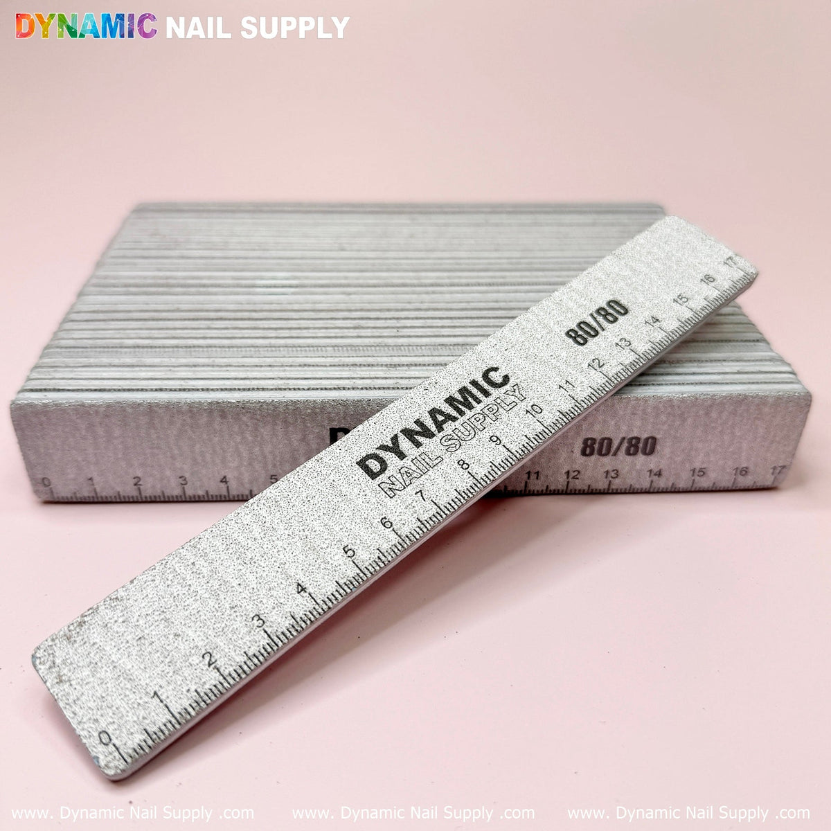 25 pcs Professional Square Nail files grit 80/80 Jumbo size , Hard board , Coarse