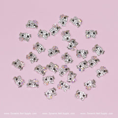 (AB clear) 30 pcs Metal Hell0 Kitty Design Nail Charms  (zircon alloy charm)