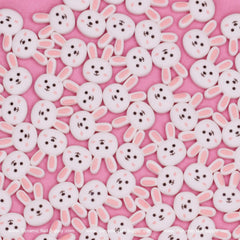 (Pink) 100 pcs Cute Cony Bunny (Rabbit) Design Nail Charms