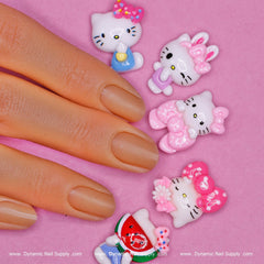 10 pcs Hello Kitty Charm set (Cat Logo) Nail Charms for Nails Art Designs