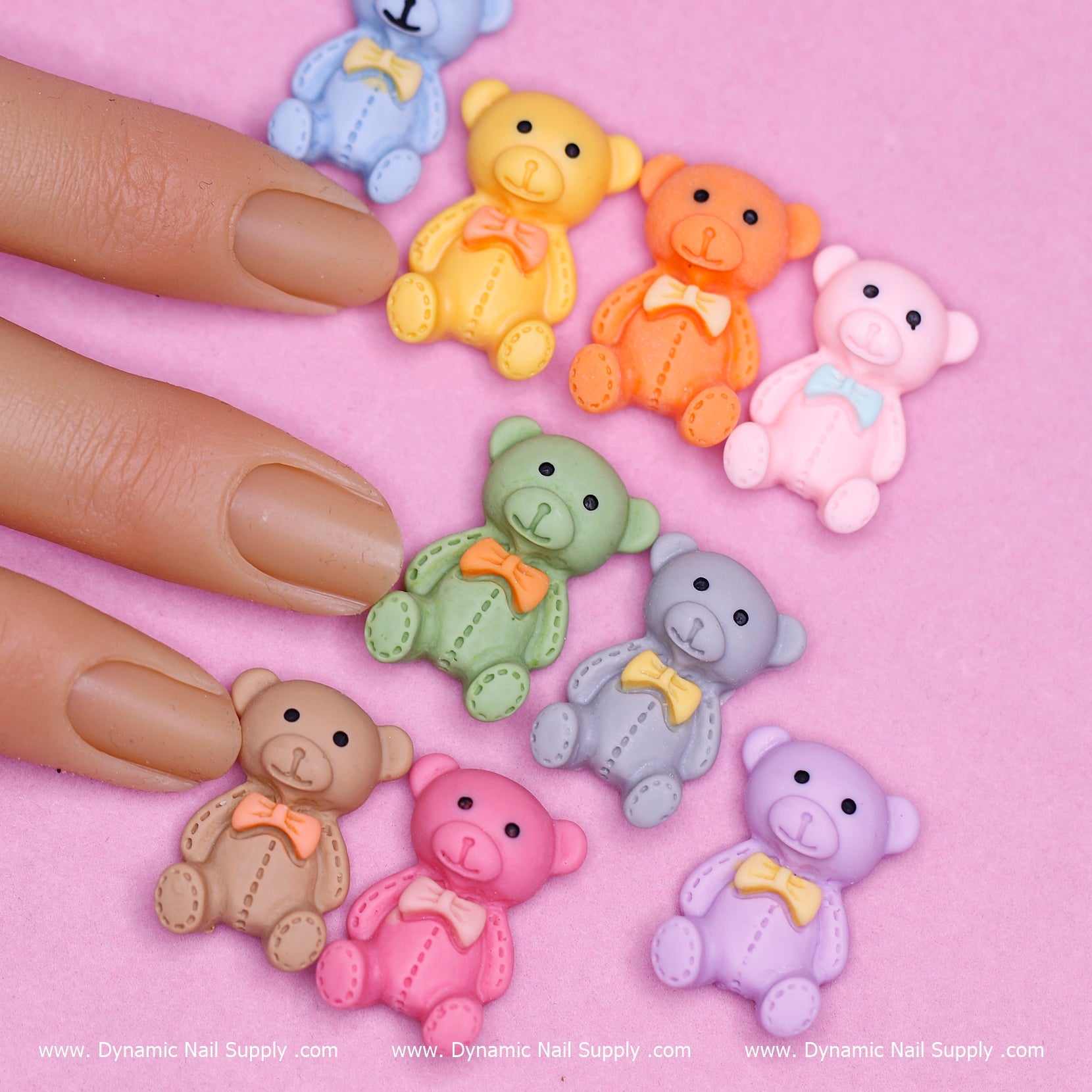10 pcs Teddy Bear resin charms (Cartoon style) for Nails Art Design