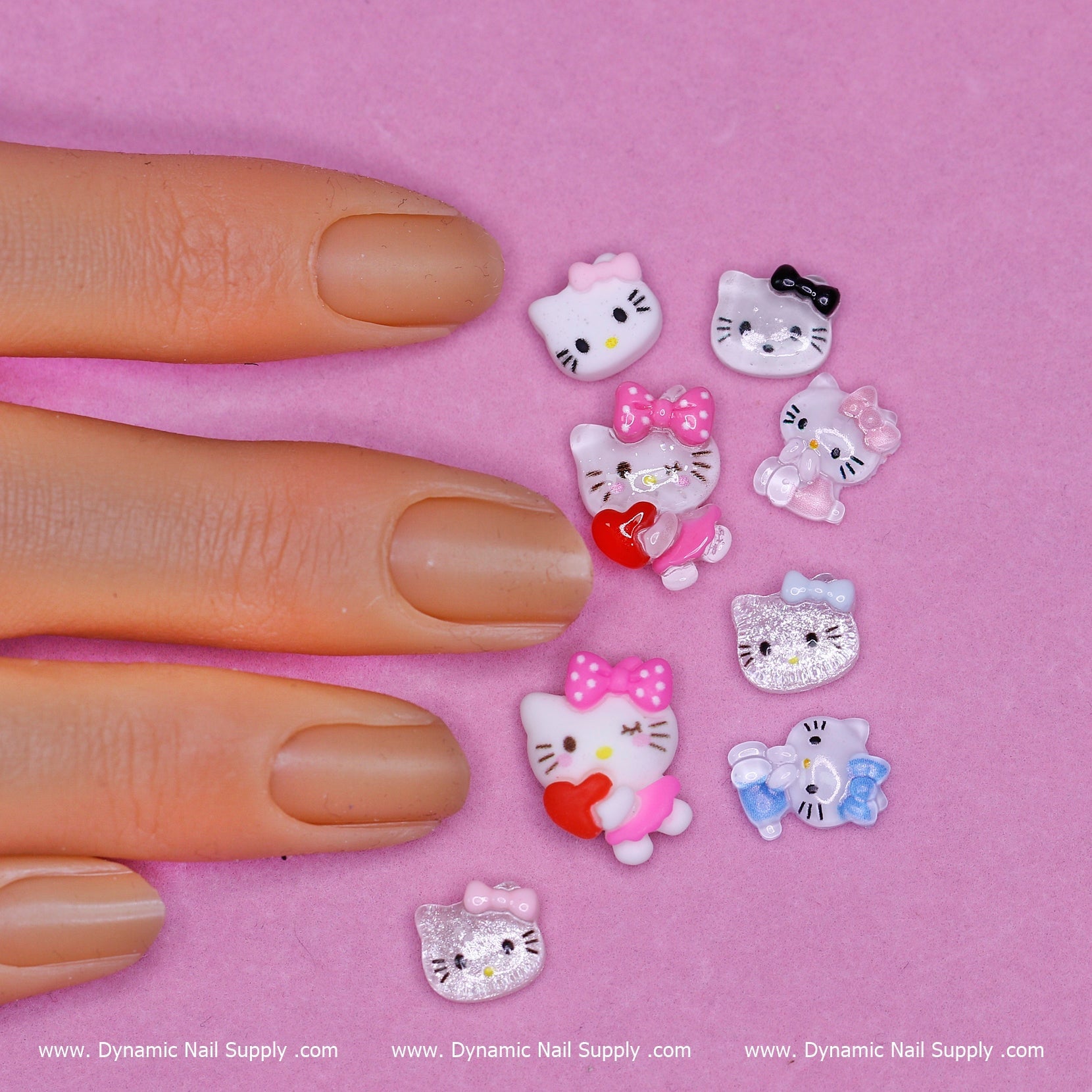 20 pcs Random Hello Kitty Charm set (Mixed shapes) for Nails Art Design