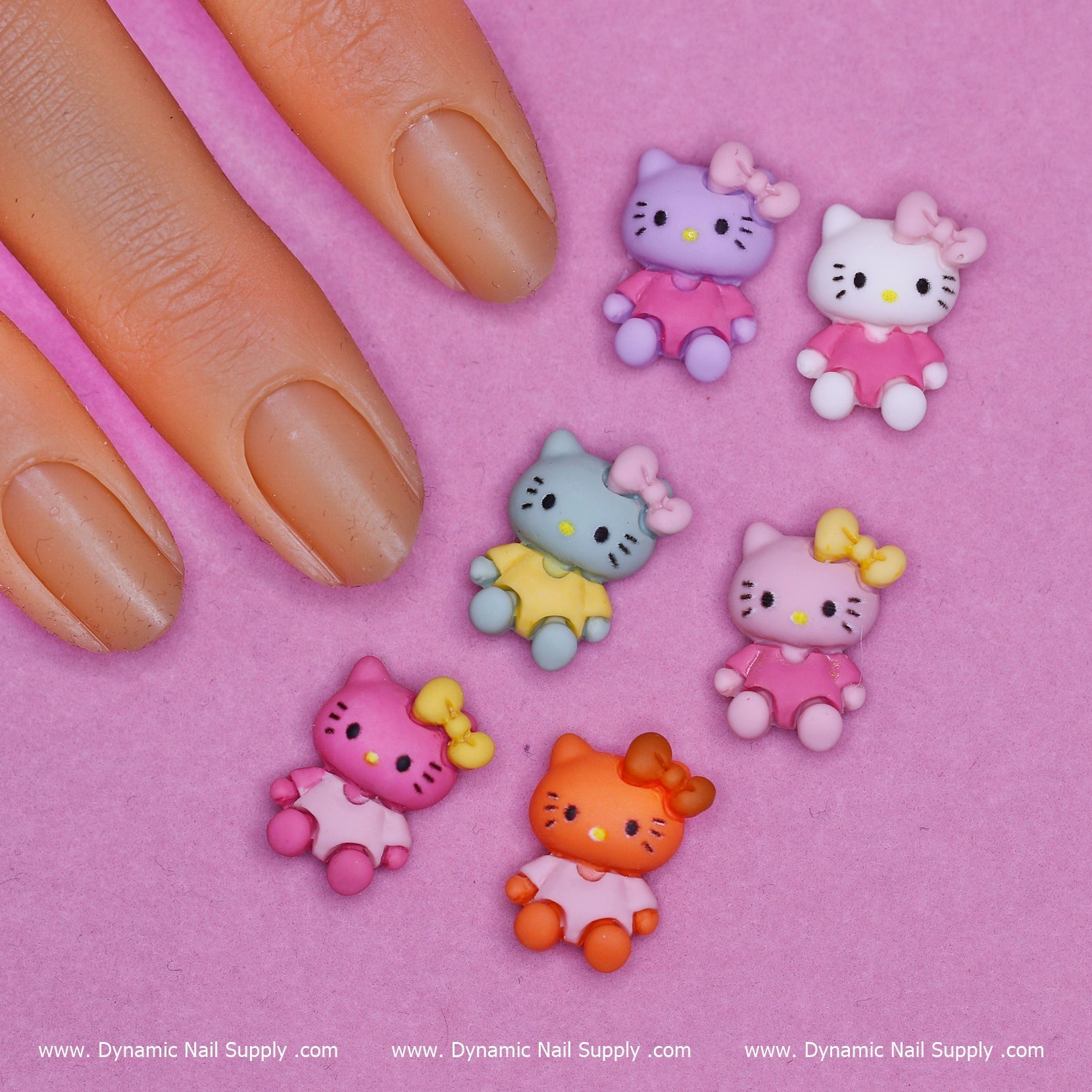 12pcs Hello Kitty Charm set (Cat Logo) Nail Charms for Nails Art Designs