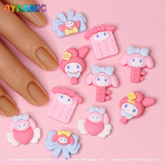 10 pcs Cute Hell0 Kitty Cat Design Nail Charms