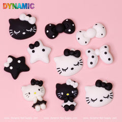 10 pcs Cute Hell0 Kitty Cat Cartoon Design Nail Charms