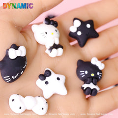 10 pcs Cute Hell0 Kitty Cat Cartoon Design Nail Charms