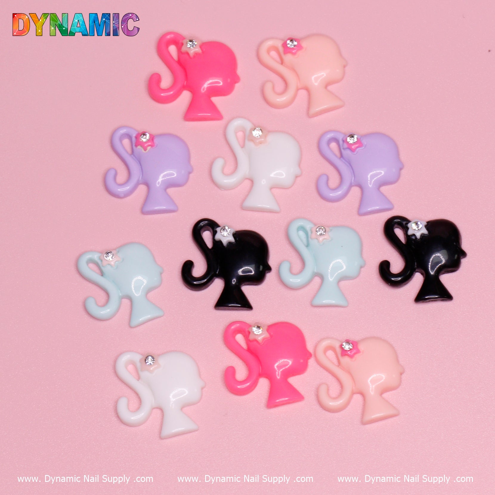 12 pcs of Barbie Girl Icon Symbol Charms