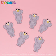 6 pcs KAWS Nail Designer Charms (Light Grey)