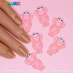 6 pcs KAWS Nail Designer Charms (Baby Pink)