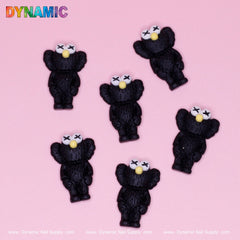 6 pcs KAWS Nail Designer Charms (Black)